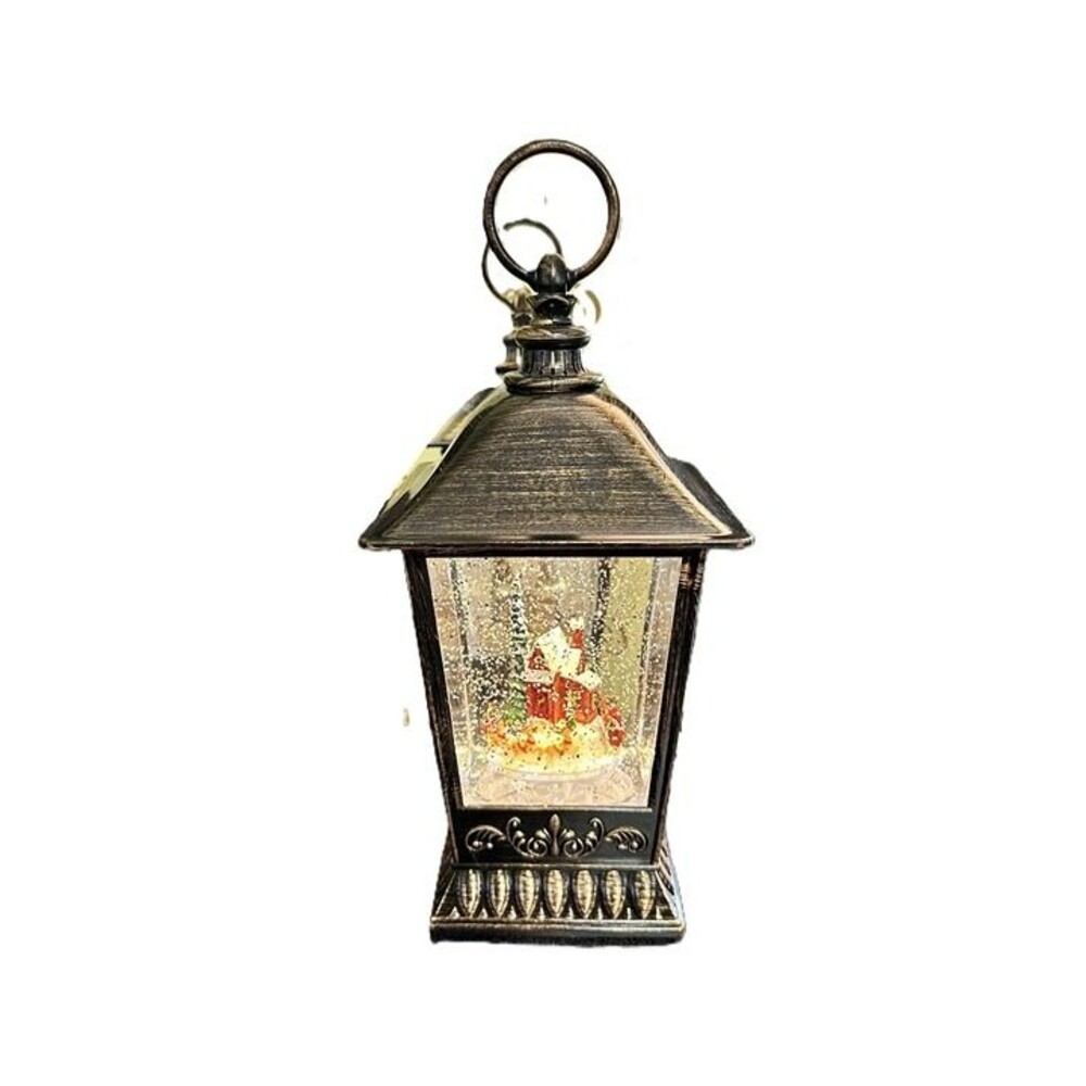 Christmas Snow Lantern Moving Lighted Water Globe – Santa Sleigh Scene Holiday